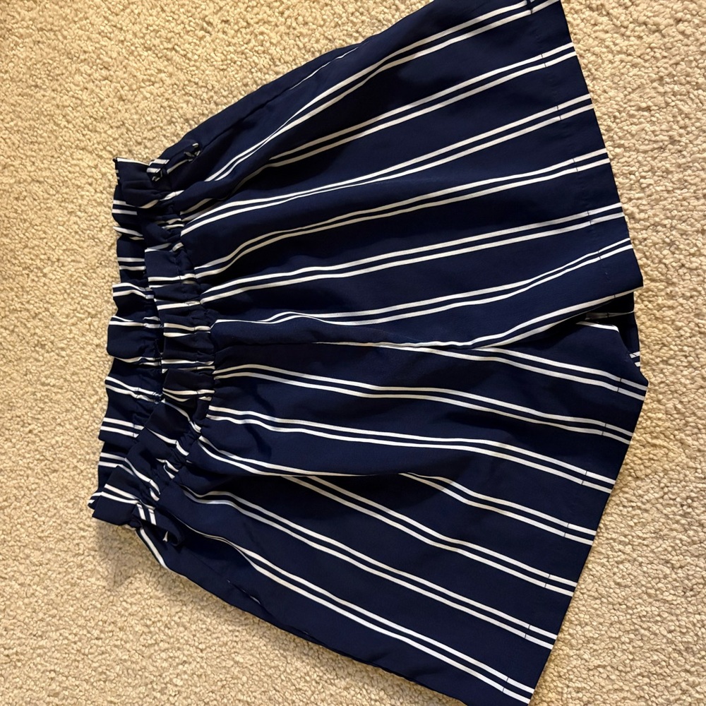 Navy Striped Shorts